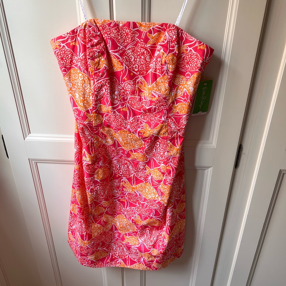 Lilly Pulitzer Originals - Strapless Dress Size 4. Beverly Hills Bubbly Print.